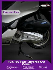 PCX 160 CVT Crankcase Cover Layered Acrylic Design Plug & Play – Clean Look
