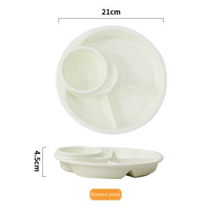 Divided Portion Plate With 4 Sections For Diet Meal Prep And Healthy Eating Microwave Safe For Home And Picnic Use