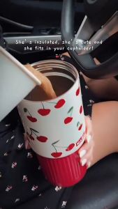 750ML(25OZ) Tumbler Stainless Steel Woman With Handle & Straw 316 Stainless Steel Water Bottle