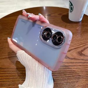 Phone Case เคส Honor90 Honor 90 Lite 5G เคสใสสีแสดป้องกันเลนส์กรอบนุ่ม2023