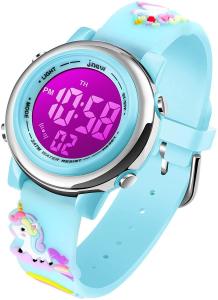 Kids Unicorn Watch Waterproof Digital - Upgrade 3D Cute Cartoon 7 Color Lights Sport Outdoor Toddler Watch with Alarm Stopwatch for 3-10 Year Boys Girls Little Child - Best Gift