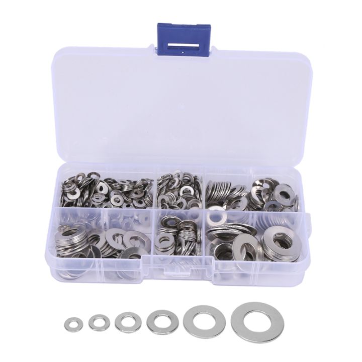 660 Pcs/Set M3 M5 M6 M8 M10 Washer Spacers Stainless Steel Flat Washer ...