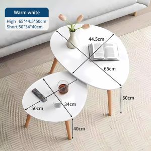 2 In 1 Coffee Table Modern Coffee Table Round Metal Center Table Living Room Or Bedroom Furniture Side Table Simple