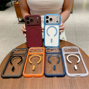 Trendy New  Kickstand Airbag Skin-Touch Matte Anti-Slip Case For iPhone 15 16 17 18 Pro Max  Cover For
