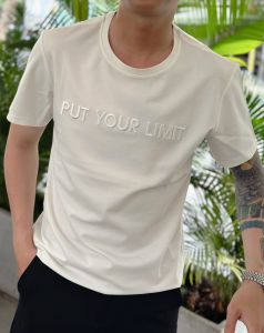 Áo Thun Nam Chất Cotton Lụa Cao Cấp Thêu Hình Basic Sang Trọng Co Giãn 4 Chiều Thoải Mái