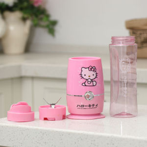 Christmas Gift Halloween Miniso Kawaii double cup Household Use Juicer Hello Kitty Cartoon Cute Mini Juice Blender Fashion Kitchen Supplies New Style kit