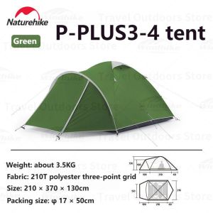 Naturehike Outdoor P-Plus 3-4 Person Camping Tent