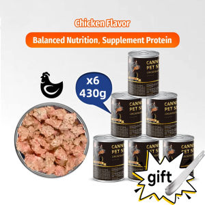 6pcs Dog Wet Food 430g Wet Food Dog Food for Puppy Dog Treats Immune Support Strong Bone Pet Food