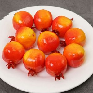 FOUNDTWO Pumpkin 10pcs/set Ornaments Peach Orange Model Crafts Home Decoration Artificial Foods Fake Fruits Artificial Fruits Simulation Vegetable