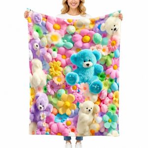 3D Immersive Heat-Storing Flannel Blanket