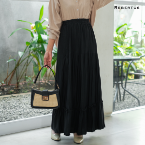 Rok Rumbai Polos Wanita Premium Rebertus Belvina