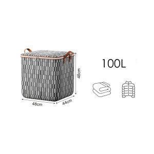 Rising Star Stripe Large-Capacity Zipper Storage Bag Waterproof Foldable Quilt Stripe Thicken Storage Bag Toy Clothes Organizing Bag