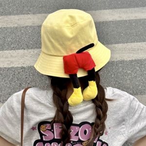 ER52858 Korean Style Butt Fishmen Hat Foldable Mouse Bucket Hat Lovely Anime Cartoon Sun Hat Girls