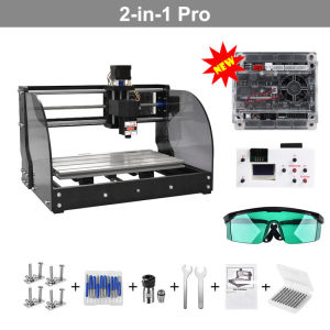 🚚 Local Delivery🚚2-In-1 2500mw Laser Engraver Upgrade Version CNC 3018 Pro-M Engraving Machine GRBL Control 3 Axis Pcb Milling Machine Wood Router Engraver With Offline Controller