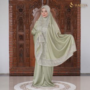 HADIYA - Mukena Dewasa Brokat Bahan Premium Elegan Mewah 2 in 1 Yamila Series