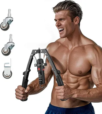 Core Flex Twister Pro Chest Press Machine 3-in-1 Hydraulic Ab Wheel Arm Exerciser with Adjustable Resistance 22–440 Lbs for Full-Body Strength Training
