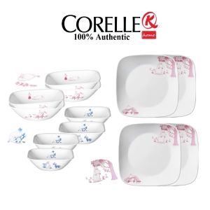 CORELLE Square Dinnerware 12 Piece Set Moomin Comics
