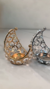 Tôn tạo Chân Nến Kim Loại Mặt Trăng giữ hình kim loại thanh lịch candelabra cho tiếp nhận sự kiện