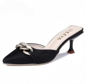 Korean Comfortable Fashion Baotou Pointed Toe Mules High Heels for Women