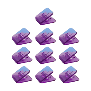 10Pieces Acrylic Paper Clip Square Shape Paper Clamps File Paper Clip Bag Seal Clip for Bag Document Photo