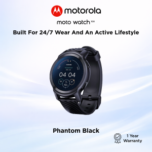 Motorola Moto Watch 100 Smart Watch Fitness Tracker with 26 Sport Modes 5ATM Waterproof SpO2 Sensor GPS Tracking