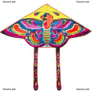 [COD] Season pet 90x55ซม.สายรุ้งผีเสื้อว่าวกลางแจ้งพับได้เด็กว่าวพร้อมสายควบคุม50เมตร
