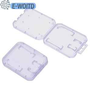 【E-WOITD】 10pcs CLEAR Plastic Memory Card Case Micro SD TF Card Storage BOX Protection