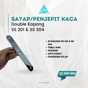 Sayap Double KOPONG / Penjepit kaca / Spider ss 201 dan ss 304