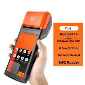 Soonpos 3GB 32G Android 14 Handheld POS terminal 5.5 Inch Smart Pos Machine With 58 Mm Bluetooth Thermal Receipt Printer NFC Mobile Cashier Compatible With Loyverse Grab Merchant Salesplay Food panda