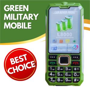 L8000 Lan Rover Heavy duty army Phone with FM radio Powerbank flashlight TV mobile dual sim