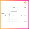 Tủ chữa cháy vách tường, tủ đựng thiết bị phòng cháy chữa cháy kích thước 600x400x200 mm. 