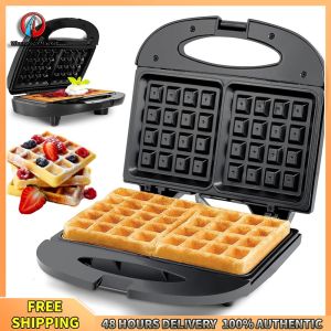 Winnereco Multi-purpose Waffle Maker for Belgian and Chaffle Waffles with Non-stick Coating and Safety Features
