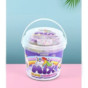 Anakkid---Macaron color crystal mud childrens decompression portable slime bubble unicorn DIY color mud toys
