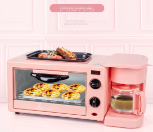 3 IN 1 Breakfast Maker Multifunctional Electric Oven Toaster Coffee Machine Sandwich Toaster Frying Pan Third Gear Heating