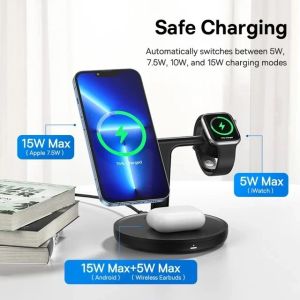 Đế sạc nhanh không dây từ tính thông minh Baseus Swan 3-in-1 Wireless Magnetic Charging Bracket 20W Universal Version