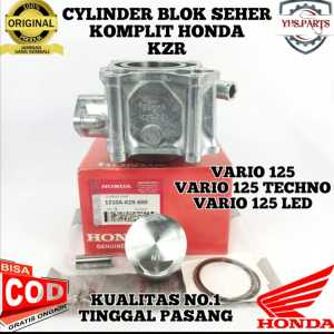 ASLI ORIGINAL CYLINDER BLOK SEHER PISTON KOMPLIT HONDA AHM KZR VARIO 125 LAMA OLD TECHNO LED