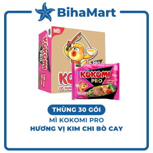 [THÙNG 30 GÓI] - MASAN - Mì Kokomi Pro Kim chi bò cay Mì Kokomi Pro hương vị Kim chi bò cay Mì kim chi bò cay Kokomi Pro (75g/gói)