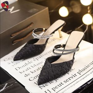 katerina fashion Korean Plain Pointed Closed Shoes Heels Sandals For Women #6910