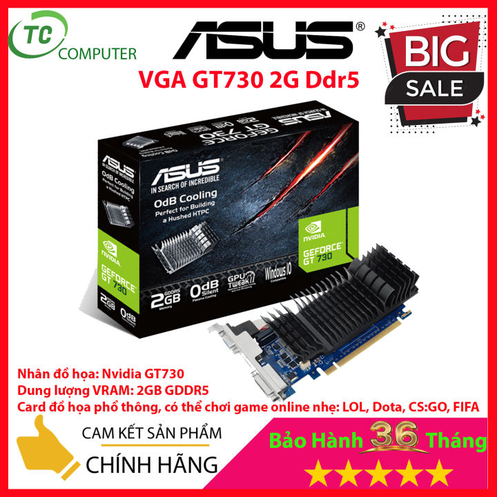 Card màn hình ASUS GeForce GT 730 2GB (GT730-SL-2GD5-BRK) hàng