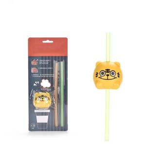 หลอดน้ำสำหรับเด็ก หลอดสำหรับเด็กหลอดใช้ซ้ำได้น่ารักพร้อมเสียงสำหรับงานเลี้ยงวันเกิดและขวดนมปาร์ตี้โ