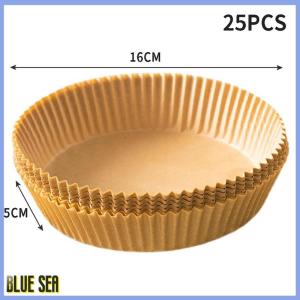 bluesea 25 50 cái nồi chiên không khí dùng một lần giấy lót giỏ chống dính dầu-bằng chứng giấy da Vòng Airfryer giấy nướng phụ kiện nhà bếp