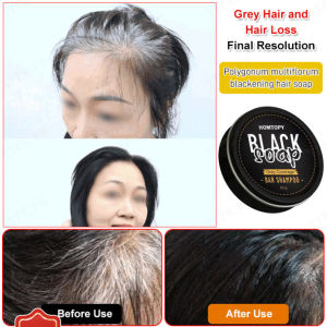 geegofirst Herbal Hair Care Soap Nourishing Cleansing Turn Black Ganoderma Lucidum White Black Soap