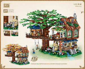 Đồ chơi building blocks mini Loz mô hình lắp ráp 3D The Tree House- mô hình nhà trên cây