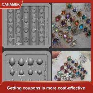 【CANAMEK 】 Photo Frame 3D Transparent Nail Art Mold Silicone Carving Template DIY Nail Art Decorations Manicure Design Tools