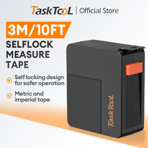 TASKTOOL Auto Lock Measuring Tape 3M 10Ft Dual Metric Imperial Self-Locking Safety Compact Tape for Home Office DIY