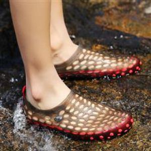 Free Shipping Summer CoupleS Two-Tone Garden Clogs Fashionable BirdS Nest Style Beach Sandals For Men And Women
