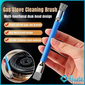 Baete Double‑Headed Gas Stove Cleaning Brush Kitchen Grease Remover Steel Wire Decontamination Scrub Brush
