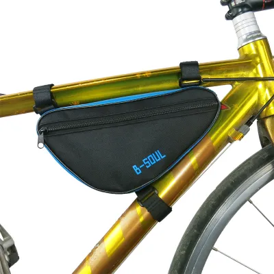 B-SOUL Tas Sepeda Segitiga Nylon Waterproof - YA191 - Black/Blue