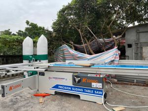 Máy cưa bàn trượt hai lưỡi K3200C hệ ty tròn 32m - Điện 1pha 220V