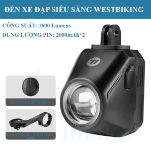 Đèn Xe Đạp Siêu Sáng 1600 Lumens West Biking Đèn Pha